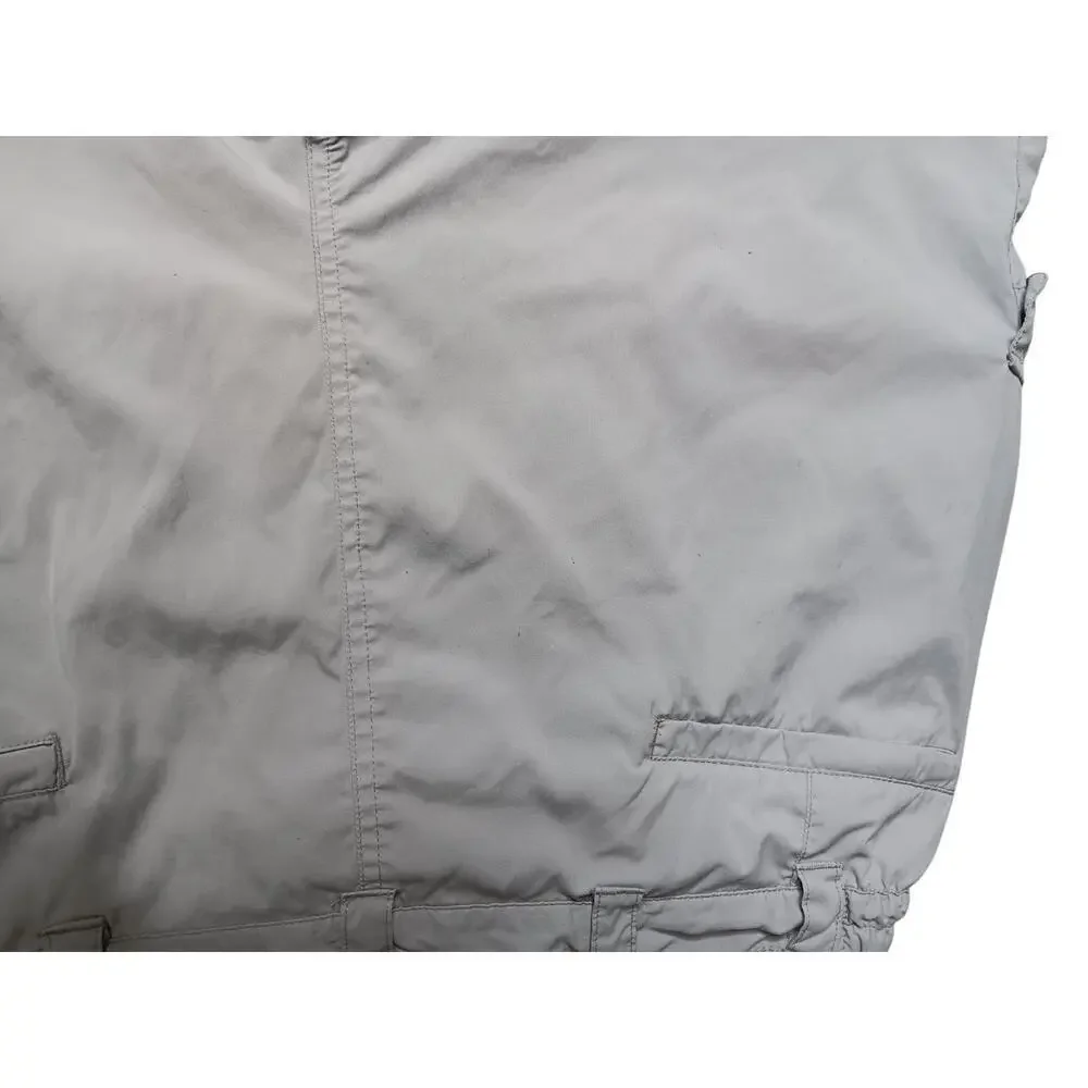 L.L.Bean Men’s Cargo Hiking Shorts XL Regular Gray Nylon Elastic Waist Pockets